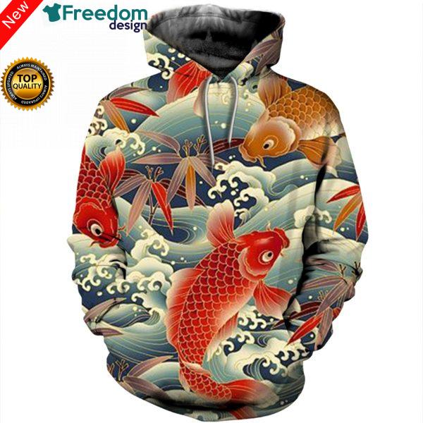3D Printed Koi Fish T Shirt Hoodie
