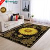 Hippie Sunflower And Golden Royal Pattern Area Rug
