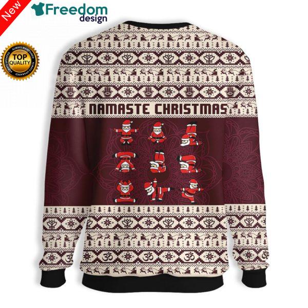 NAMASTE CHRISTMAS SWEATER 3D All Over Print Sweatshirt