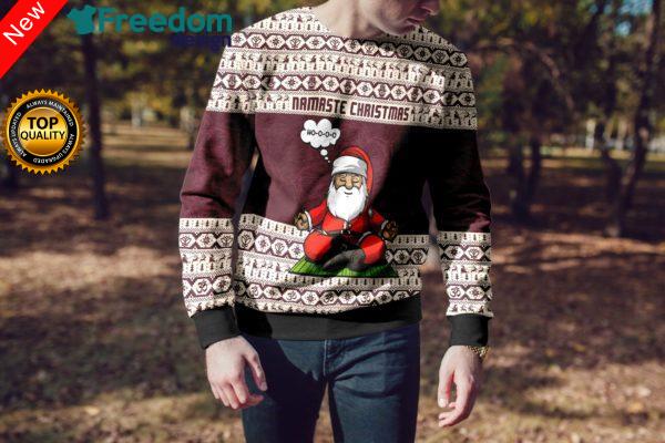 NAMASTE CHRISTMAS SWEATER 3D All Over Print Sweatshirt