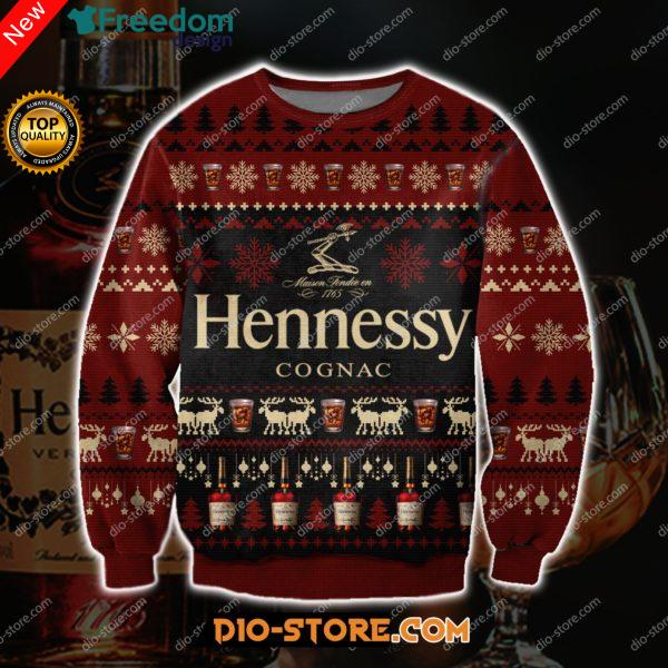 Hennessy Cognac 3D Print Ugly Sweatshirt