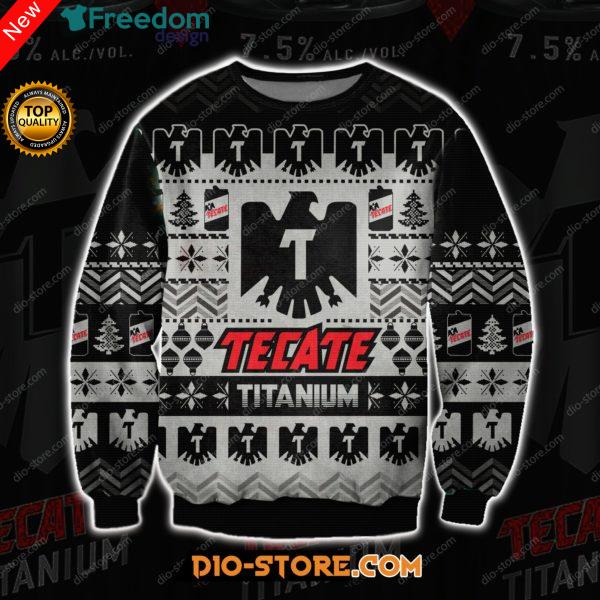 Tecate Titanium Beer 3D All Over Print Ugly Christmas Sweatshirt
