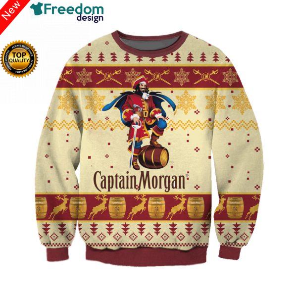 Captain Morgan Knitting 3D All Over Print Sweater