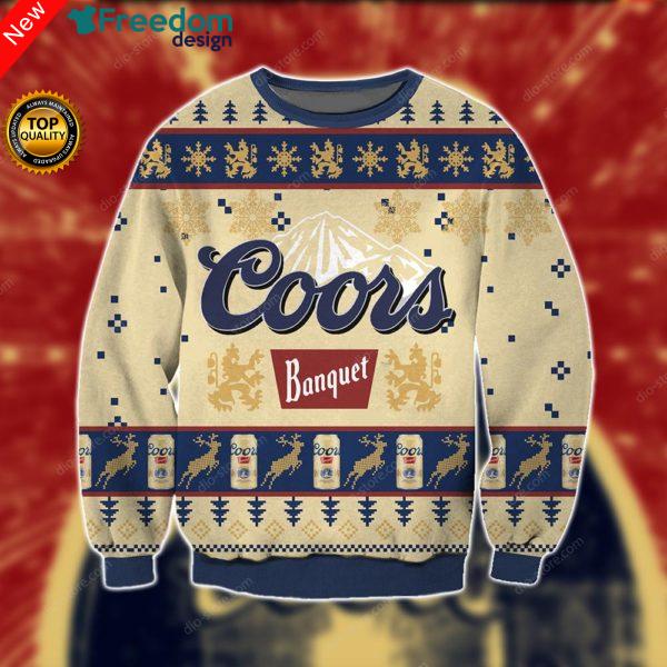 Coors Banquet Beer Knitting 3D All Over Print Sweater