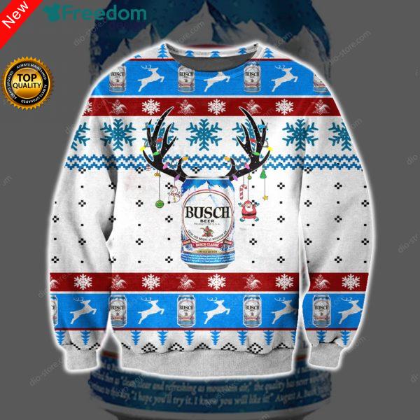 Busch Beer Knitting 3D All Over Print Christmas Sweater
