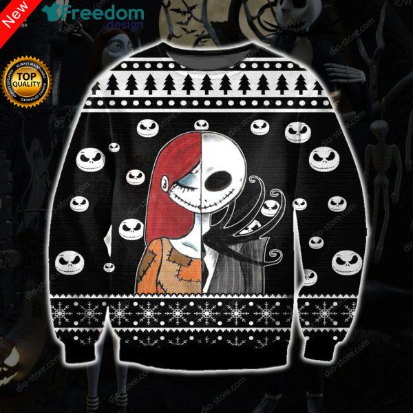 Jack Skellington And Sally 3D All Over Print Sweater