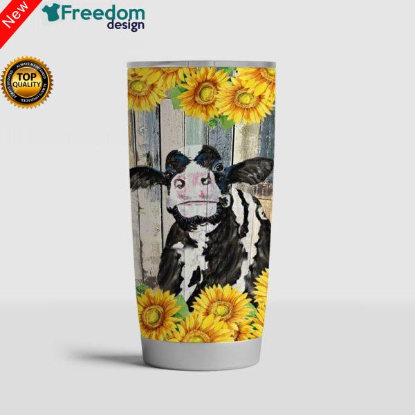 Blingyy Cow God Is Great Cows Are Good And People Are Crazy Tumbler Cup 20oz