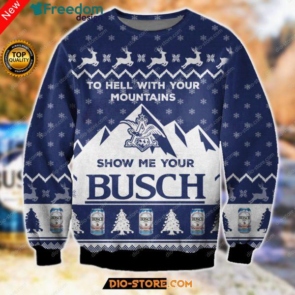 Show Me Your Busch Knitting Pattern 3D All Over Print Ugly Christmas Sweater