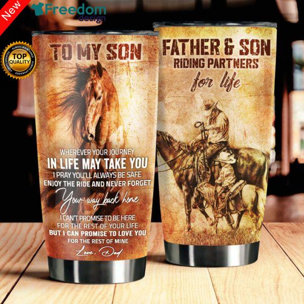 To My Son I Pray You'll Always Be Safe Stainless Steel Tumbler Cup 20oz