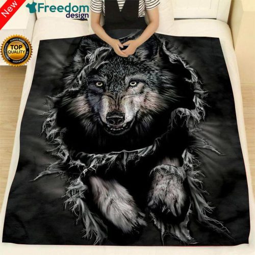 Big Wolf Throw Fleece Blanket