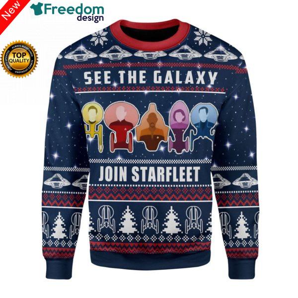 See The Galaxy Join Starfleet Christmas Ugly Sweater
