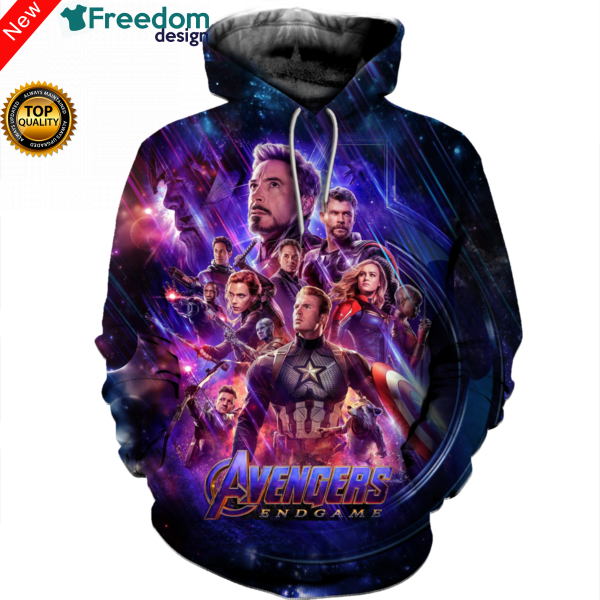 3D All Over Printed Avengers End Game T Shirt Hoodie