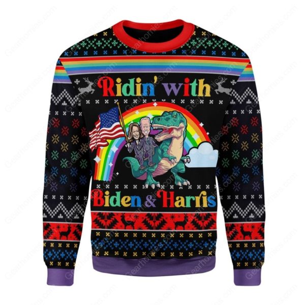Biden And Harris LGBT Christmas Ugly Sweater