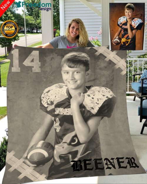 Personalized football blankets with custom football blanket