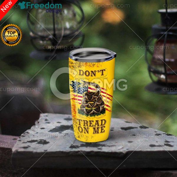 Don't Tread On Me 2nd Amendment Stainless Steel Tumbler Cup 20oz