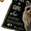 "Just A Girl Who Loves Raccoons" Fleece Blanket Gift for racoon lover