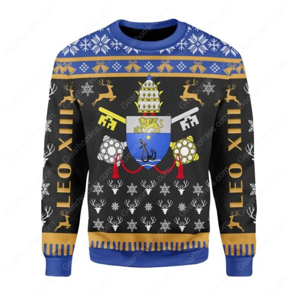Pope Pius X Coat of Arms Ugly Sweater