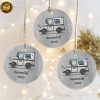 Postal Worker Mail Carrier Christmas Holiday Flat Circle Ornament