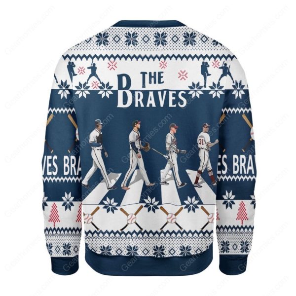 The Braves Walking Abbey Road Christmas Ugly Sweater