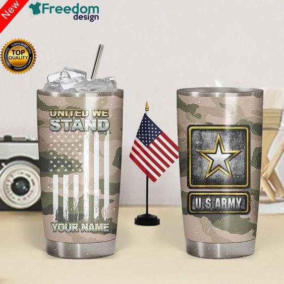 U.S Army Custom name Stainless Steel Tumbler Cup 20oz