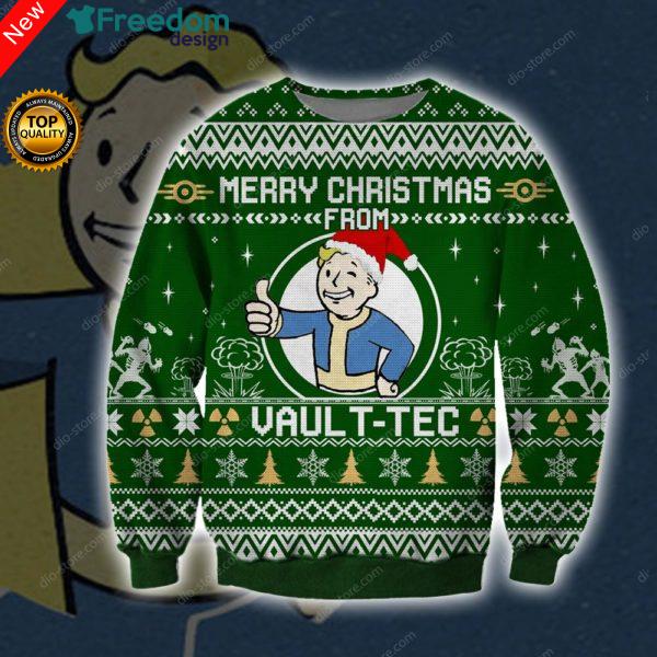 Merry Christmas From Vault Tec Knitting 3D All Over Print Christmas Sweater