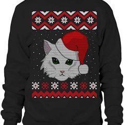 Cats Ugly Christmas Sweater 11 On Christmas Holiday for Men Women - AOP Sweater - Black