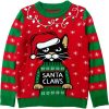 Santa Claws Cat Ugly Christmas Sweater Gift for Boy Girl 6yr 12y Kids Sweater