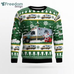 Acadian Ambulance Texas Ford E-450 Ambulance Christmas Sweater Product Photo 2