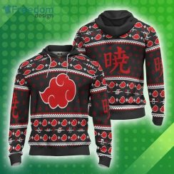 Akatsuki Cloud Naruto Ugly Anime Sweater Custom Full Print 3D Hoodie Zip Hoodie Product Photo 2