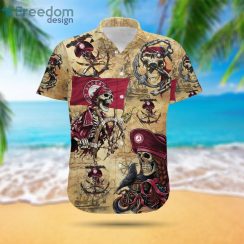 Alabama Crimson Tide Pirates Fans Pirates Skull Hawaiian Shirtproduct photo 2