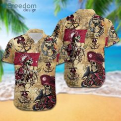 Alabama Crimson Tide Pirates Fans Pirates Skull Hawaiian Shirtproduct photo 1