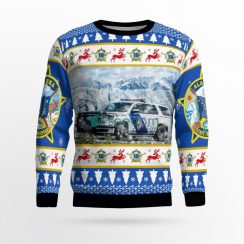 Alaska State Troopers Ford Interceptor Utility Christmas Sweater Product Photo 2
