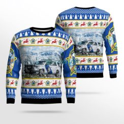 Alaska State Troopers Ford Interceptor Utility Christmas Sweater Product Photo 1