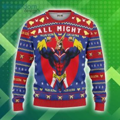 All Might Christmas Ugly Sweater Custom My Hero Academia Anime 3D Sweater Product Photo 1
