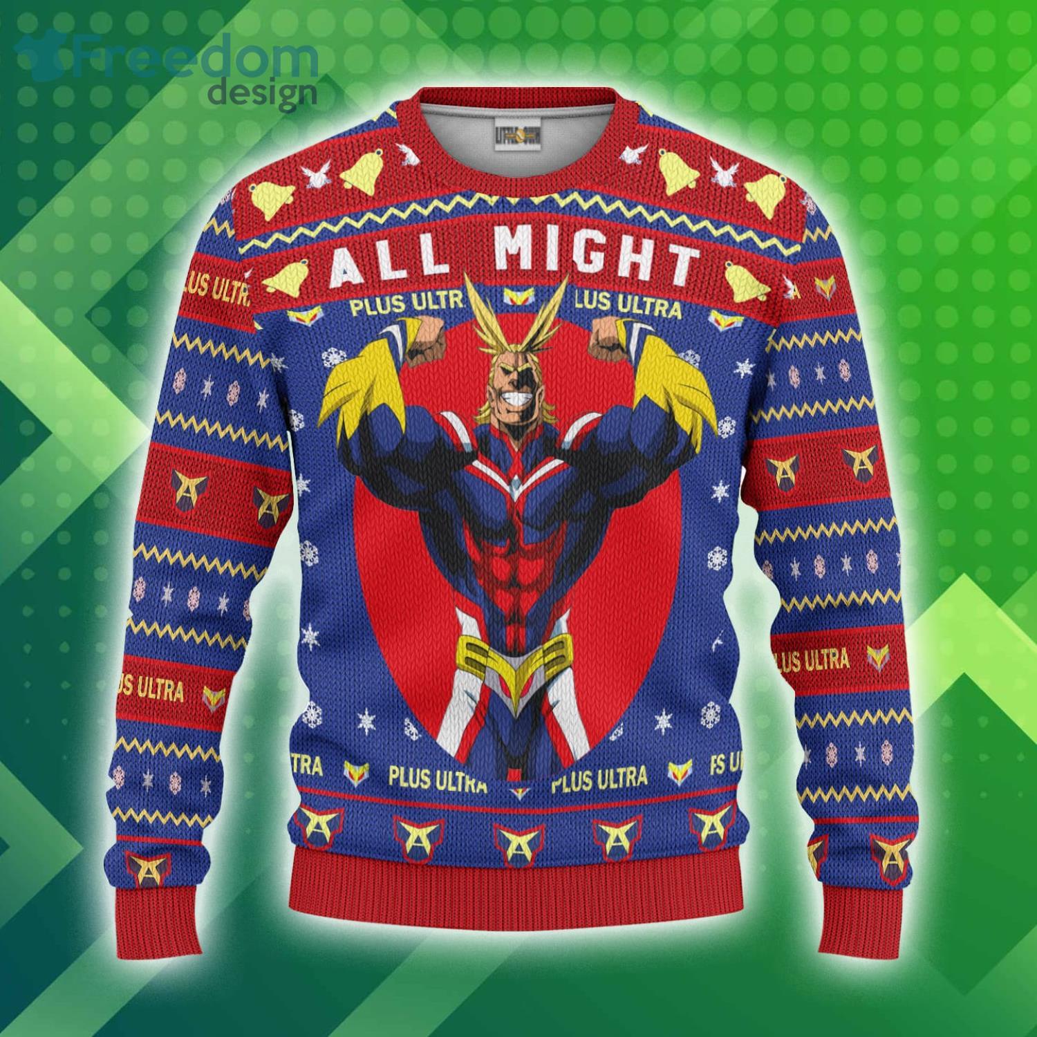 All Might Christmas Ugly Sweater Custom My Hero Academia Anime 3D Sweater
