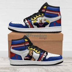 All Might Sneakers My Hero Academia Anime Air Jordan Hightop Shoes Product Photo 1
