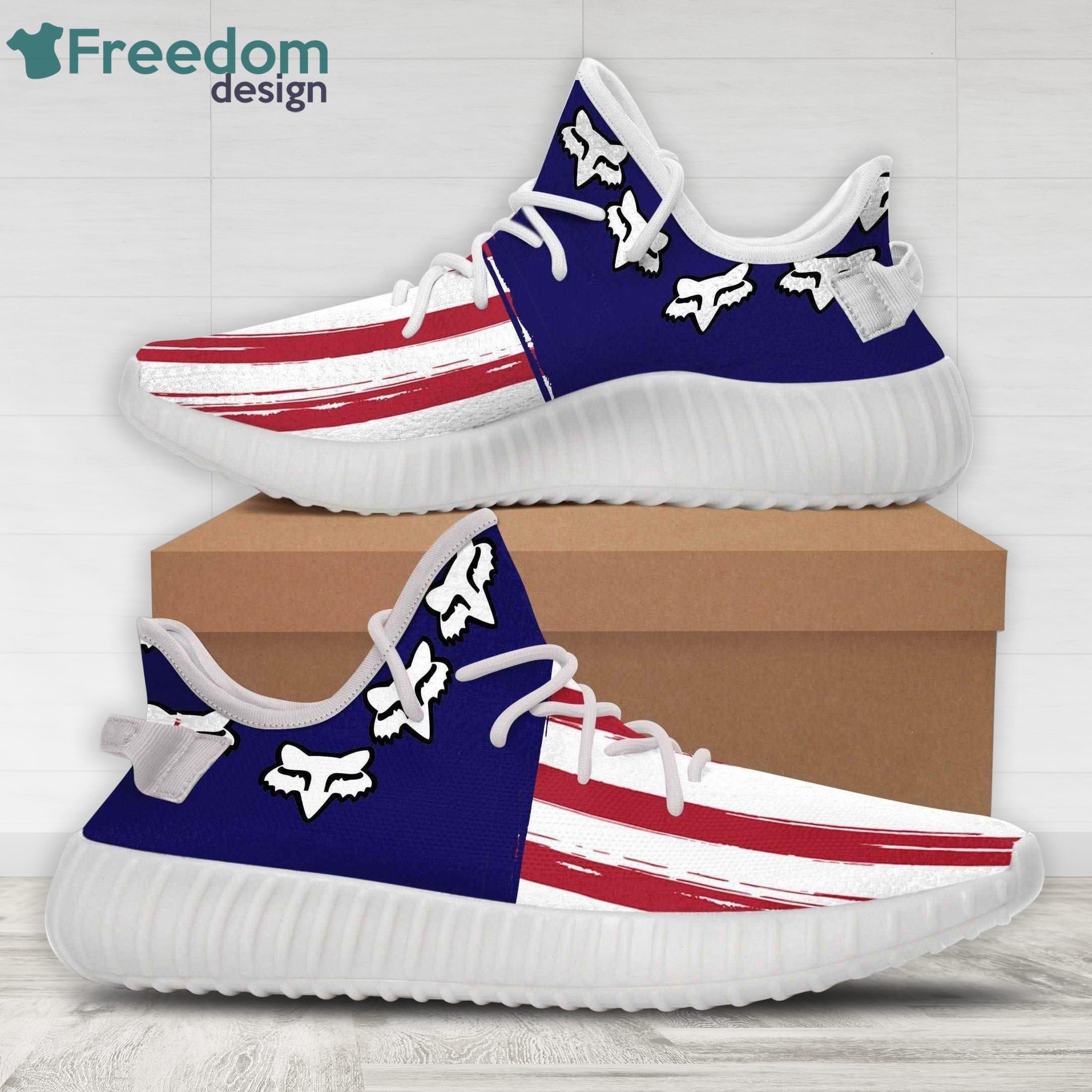 America Flag Fox Sneaker Yeezy Shoes For Men And Women