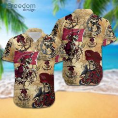 Arizona Cardinals Pirates Fans Pirates Skull Hawaiian Shirtproduct photo 1