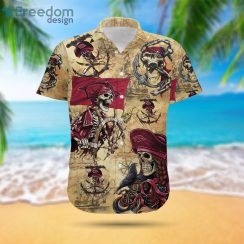 Arkansas Razorbacks Pirates Fans Pirates Skull Hawaiian Shirtproduct photo 2