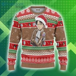 Attack On Titan Levi Ackerman Custom Christmas Ugly Sweater Anime 3D Sweater Product Photo 1