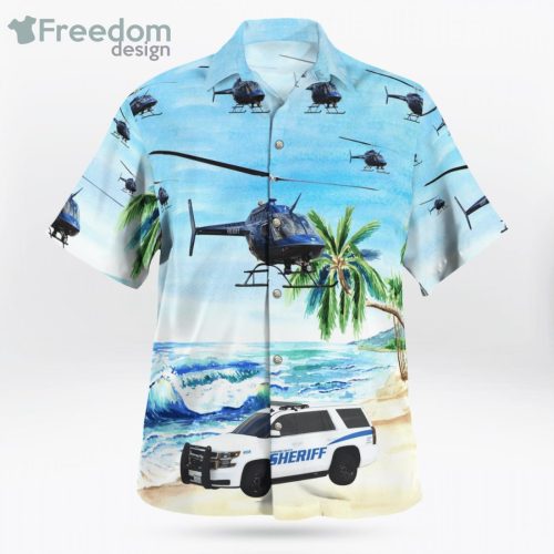 Bel Air Maryland Harford County Sheriff's Office Car And Bell Helicopter Hawaiian Shirt