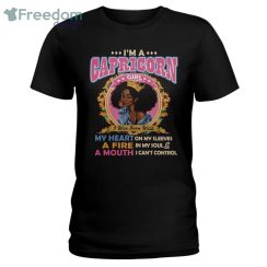 Black Queen Im A Capricorn Girl Ladies T-Shirt Product Photo 1