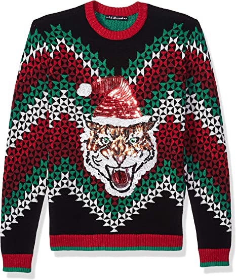 Blizzard Bay Men's Ugly Christmas Sweater Cat