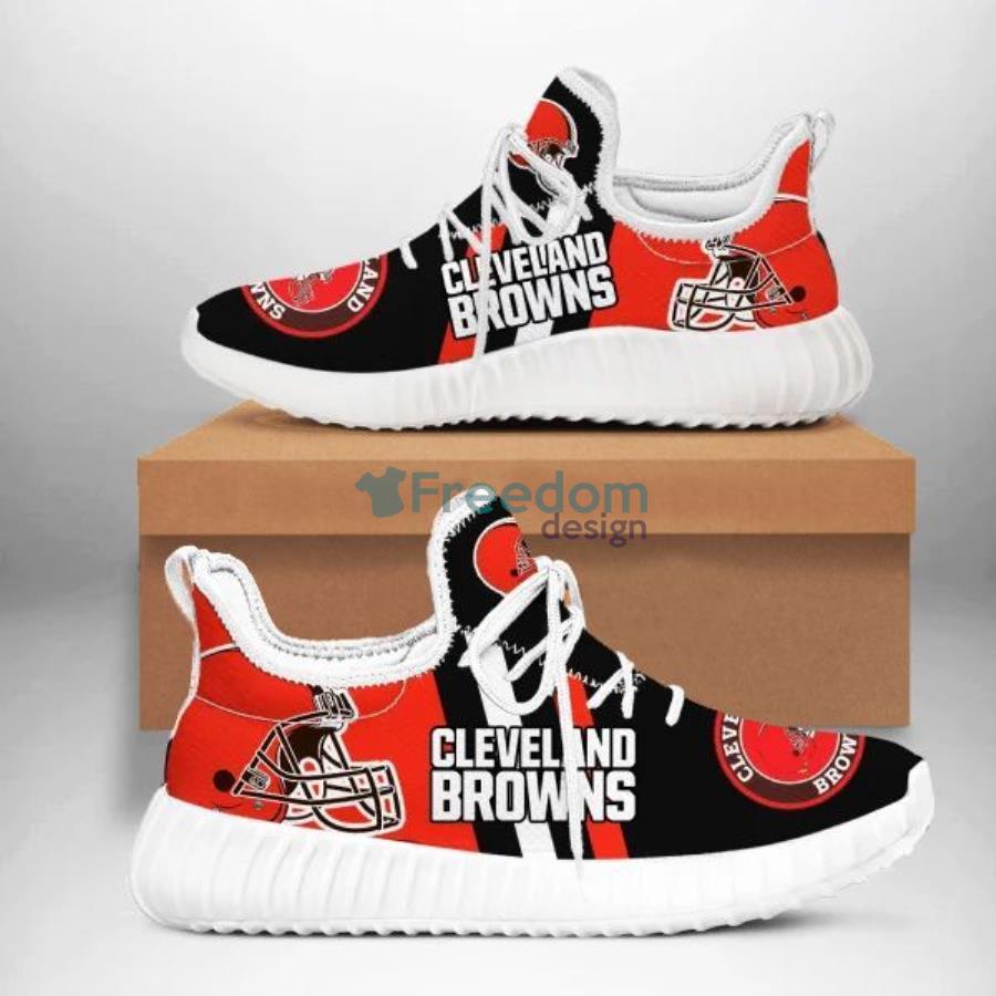Cleveland Browns Striped Sneakers Logo Reze Shoes For Fans