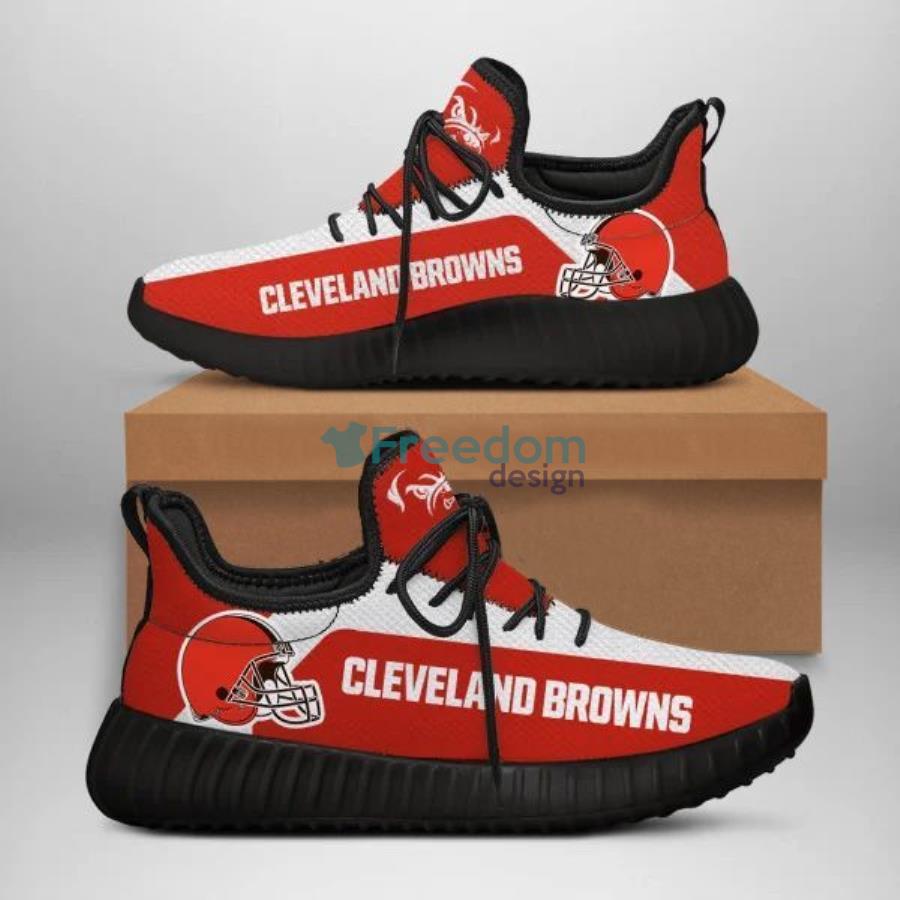 Cleveland Browns Striped Sneakers Logo Reze Shoes For Fans