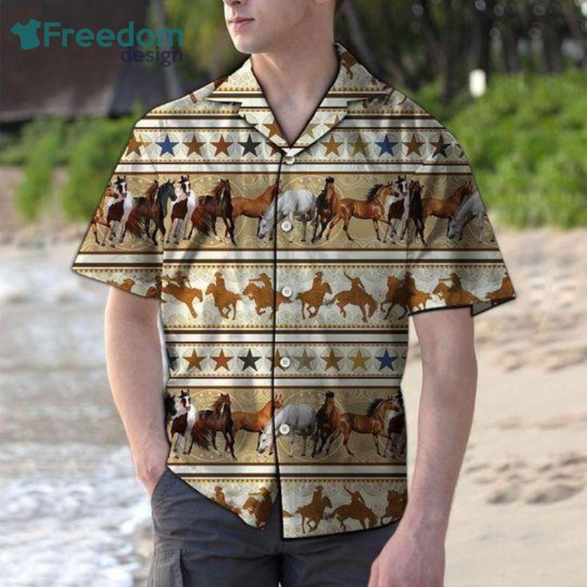 Cowboy Wild Horse Multicolor Hawaiian Shirt For Men & Women