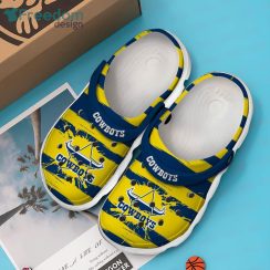 Cowboys NRL Yellow Striped Clogs For Men And Women Product Photo 1