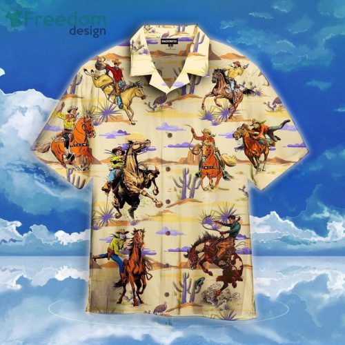 Cowboys Riding Horse In The Desert Hawaiian Shirt For Men & Women