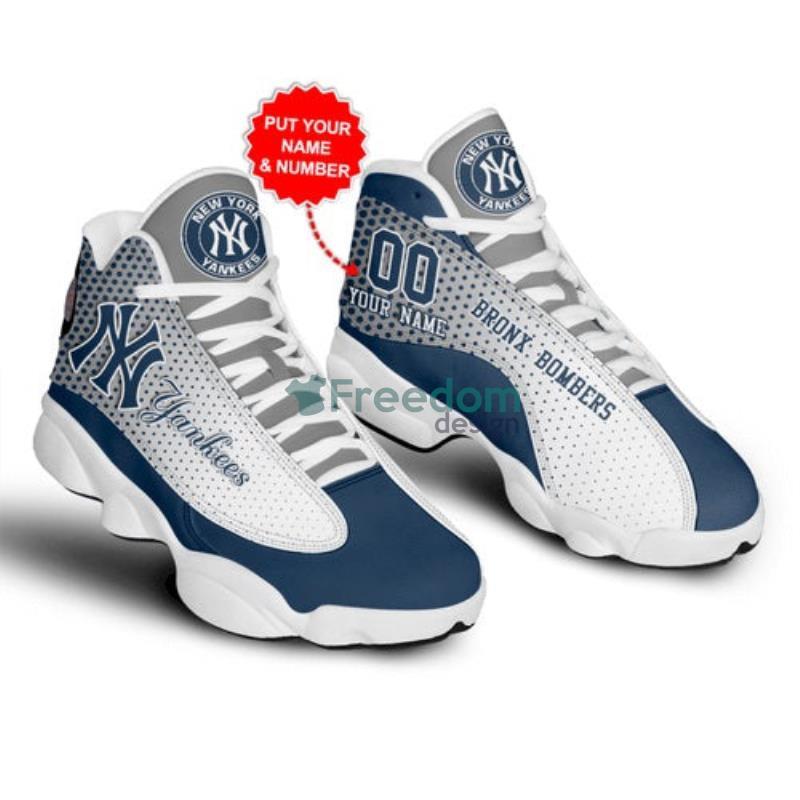 Custom Name & Number New York Yankees Team Air Jordan 13 Sneaker Shoes For Fans