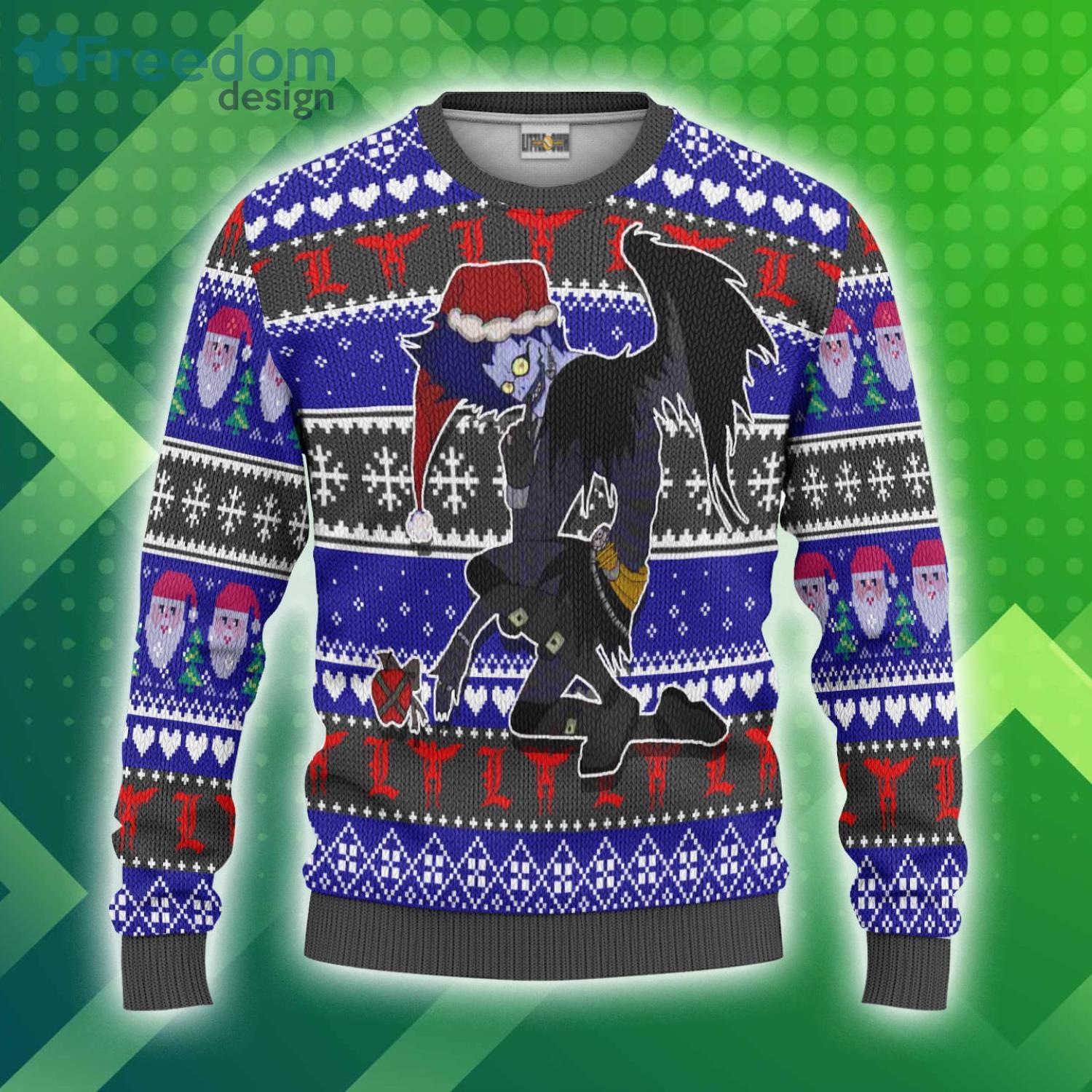 Death Note Custom Ryuk Christmas Ugly Sweater Anime 3D Sweater